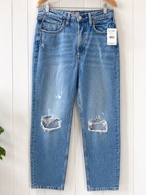 Free People We The Free Distressed Boyfriend Jeans Size 28 Mirage Blue NWT